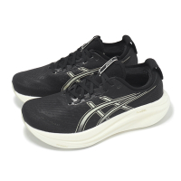 Asics 慢跑鞋 GEL-Nimbus 27 2E 男鞋 寬楦 黑 白 緩衝 厚底 針織 運動鞋 亞瑟士 1011B956002