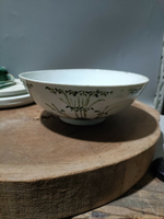 日本回流瓷器古董道光粉彩竹紋大碗，薄胎的，器型大，盤腸款，有
