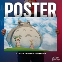 Poster Totoro Official Ghibli Museum Visual Hiasan Dinding Kamar Eksklusif Dekorasi Seni Premium Art