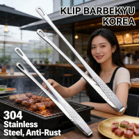 Jepit Barbekyu Stainless Steel, Model [Model Name], Gapit Daging & Roti, Alat Memperpanjang Gapit, P