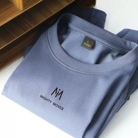 內地直送 - 上身冰冰凉凉 太舒服了，圆领丝光棉短袖T恤男印花百搭打底衫潮牌