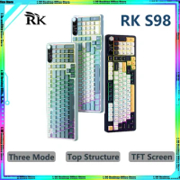 Rk S98 Mechanical Gaming Keyboard Tri-mode Bluetooth Wireless 2.4g Rgb Backlight TFT Screen Hot-swap Top Structure Pc Gamer Gift