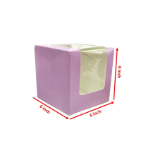 L Shape Window Box 6x6x6\ (Purple) Stationery"
