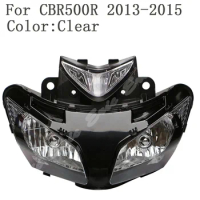 Motorcycle Front Headlight Lamp Assembly For Honda CBR500R 2013 2014 2015 Clear Lens