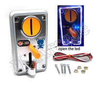 Multi Arcade Coin Acceptor with 12V LED light can be used for Arcade Machine Claw Machine Swing Car Crane Machine