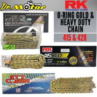 RK SSS AJI RACING STT 415 428 415H 428H 122L 132L Rantai Emas Gold Chain Oring Heavy Duty Ero O Ring