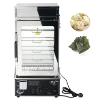 Steamed Bun Machine Commercial Desktop Small Glass Steamer Steamed Bun Display Cabinet Fully Automatic Warming Cabin