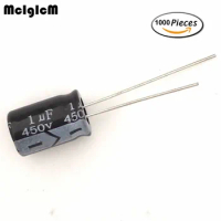 1000pcs 105 1uF 50V 63V 100V 400V 450V Aluminum electrolytic capacitor 4*7 5*11 6*12 8*12 electrolytic capacitor 1uF