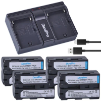 Durapro 4 x For Sony NP-FM500H FM500H Camera Bateria + USB Dual Charger For Sony A57 A65 A77 A99 A350 A550 A580 A900 Battery