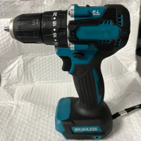10MM Brushless Electric Drill Cordless Screwdriver Lithium Battery Charging Hand Drill 18V Battery Makita Compatible