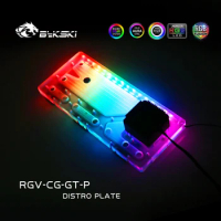 Bykski Distro Plate For COUGAR Gemini T Case,RGB Acrylic Water Cooling Reservoir,12V/5V RGB SYNC, RGV-CG-GT-P