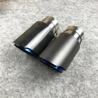 1 PCS Exhaust Pipe Muffle Tips for Akrapovic Carbon+Stainless Exhaust Nozzles Single Outlet Tailtips For Any Car