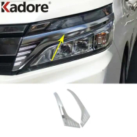 For Toyota Noah Voxy R80 Mid 2017 2018 2019 Facelifted Headlight Strip Chrome Decoration Cover Trim Accessories Chrome