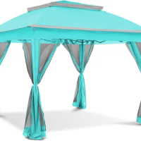 11'x11' Pop Up Gazebo for Patios Gazebo Canopy Tent with Sidewalls Gazebo with Mosquito Netting Pop Up Canopy Shelter Wedding