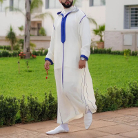 SDKNew lelaki Abaya Arab Dubai Malaysia Slim Fit Muslim putih biasa lelaki Muslim jubah ShirtSJO