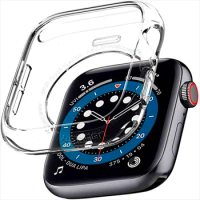 Cover for Apple Watch 44MM 41MM 45MM 40MM 42MM 49MM 38 Hollow Soft Clear TPU Screen Protector Case iWatch 9 8 7 6 SE 5 Ultra 1 2