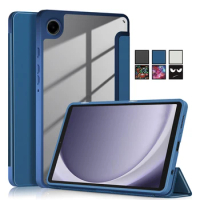 For Galaxy Tab A9 Case Funda 8.7 Inch SM-X110 X115 Flip Stand Clear Back Magnetic Shell for Samsung Galaxy Tab A9 Tablet Case