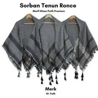 Sorban Tenun Lokal Terbaik by Al Fath Hitam Motif