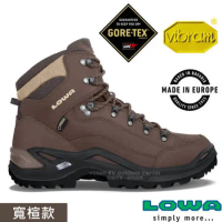 【LOWA】男新款 歐洲製 RENEGADE GTX 中筒防水透氣多功能健行鞋(寬楦)LW310968-0442 咖啡棕