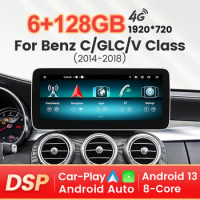 Android 13 HD Car Radio CarPlay GPS Navigation Stereo For Mercedes Benz Class C W205 C200 C260 2016 LHD Multimedia Player Screen