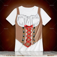 Áo Thun In Hình Lễ Hội Bia Harajuku 3D Phong Cách Đức Oktoberfest Trang Phục Lễ Hội Bia Đức Áo Thun 