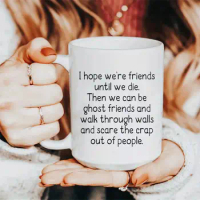 11oz/15oz Ghost Friends Besties Coffee Mug, Funny Soul Sisters And Bestfriend Birthday Gift -  Ceramic Coffee Mug