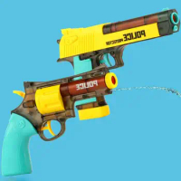 Soft Bullets Water Gun Desert Dual-Use Eagle Revolver Summer Beach Toy Stress Relief Manual Foam Launcher Outdoor Game Kid Gift