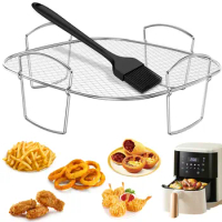 Multifunctional Roasting Rack Compatible Airfryer Dehydrator BBQ Rack Steamer Roasting Cooking Tools for Air Fryer Accessories