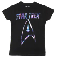 Star Trek Logo Classic Galaxy Junior T-Shirt