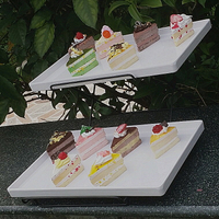 雙層面包點心水果展示托盤食物面包筐面包籃果盤展示架