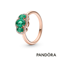 【Pandora官方直營】復古三石戒指：鍍14k玫瑰金-絕版品