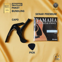 Paket Bundling Senar Gitar Akustik Yamaha + Capo + Pick Murah