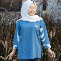 2026 Women's oversized striped fashion shirt 7/8 sleeves breathable loose long sleeved T-shirt S-4XL
