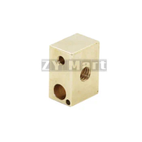 Brass Heater Block For E3D PT100 sensor Hotend Extruder Heat Block 22*16*11.5 22x16x11.5mm Suitable for higher temperatures