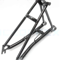 ACEOFFIX bike parts Black glossy matte Rear Triangle Chrome Molybdenum Steel Rear Rack Accessories for Folding Bike Frame