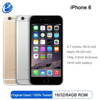 Original Apple Unlocked iPhone 6 Mobile Phone IOS Dual Core WCDMA LTE 4.7' IPS 1GB RAM 16/64/128GB ROM iPhone6 Cell Phones