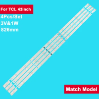 4 Pcs/set 826mm led backlight strip for TCL 43inch 12led H339B43A 43CF37-T2 HL-00430A28-1201S-01 H339B43A 43CF37-T2 CX430dledm