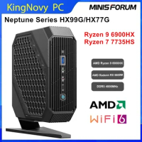 2023 MinisForum HX99G Mini PC Windows 11 AMD Ryzen 9 6900HX AMD Radeon RX  6650M DDR5 32GB 512GB SSD USB4 Desktop Gaming Computer