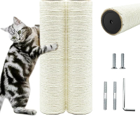 Cat Scratching Post Replacement Pole，2 PCS 15.7in Cat Tree Replacement Post，Natural Sisal Cat Tree R