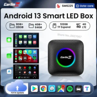6225 CarlinKit CarPlay Ai Box Android 13 Smart Video Box for OEM Car Wireless CarPlay Android Auto Install App Expand to 512G