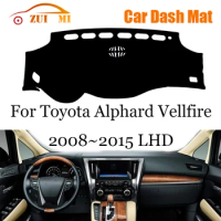 ZUIMI Dashboard Cover Dash Mat Dashmat For Toyota Alphard Vellfire 2008~2015 LHD RHD Dash Board Cover Pad Sun Shade