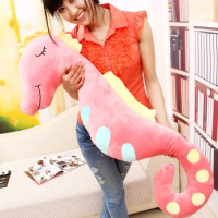 lovely plush pink sea horse toy the cartoon sea horse soft big stuffed toy about 140cm