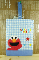 【震撼精品百貨】Sesame Street 芝麻街 手提袋/側背包-藍格子 震撼日式精品百貨