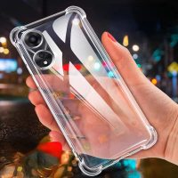 เคสโทรศัพท์ซิลิโคนกันกระแทกสุดหรูสำหรับ OPPO ฝาหลังใสกันกระแทกสำหรับ OPPO A78 A98 A58 A57 A17 A16 A1