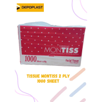 Tissue Facial Montiss 1000 Sheets - 2 Ply