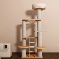 Luxury Bed Cat Climbing Frame Wood Tree Scratching Post Large Castle Gym Cat Tower Comfortable Gimnasio Para Gato Furnitures