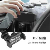 Car Phone Holder For All Mini Cooper One JCW S Air Outlet Electric Bracket Touch Screen Mobile Phone GPS Bracket Navigation Clip