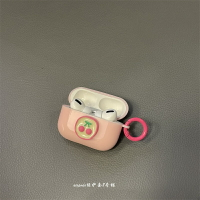 耳機保護殼  簡約粉色立體櫻桃耳機殼airpods1/2代適用蘋果藍牙pro保護套3代【CW07636】