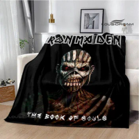 Rock band I-Iron M-Maiden Printed blanket Kids Warm blankets Flannel Soft and comfortable blanket bed linings Birthday Gift