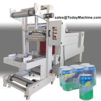 Automatic Mineral Water Milk Tea Cup Bottle Sealing Film Heat Shrink Tunnel Film Wrapping Machine